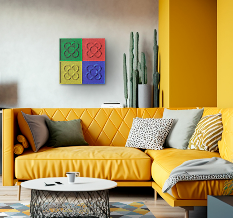 Quadro decorativo para sala azulejos Pop Art - TenStickers