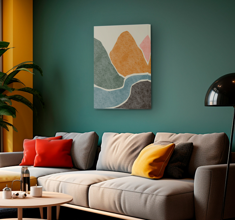 Quadro decorativo para sala Pintura moderna abstrata - TenStickers