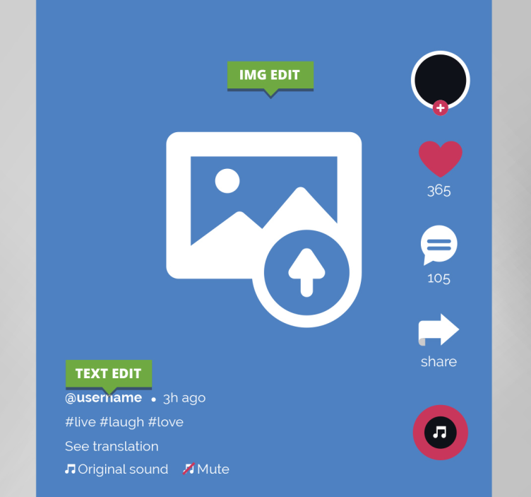 Quadro com nome tela do TikTok - TenStickers
