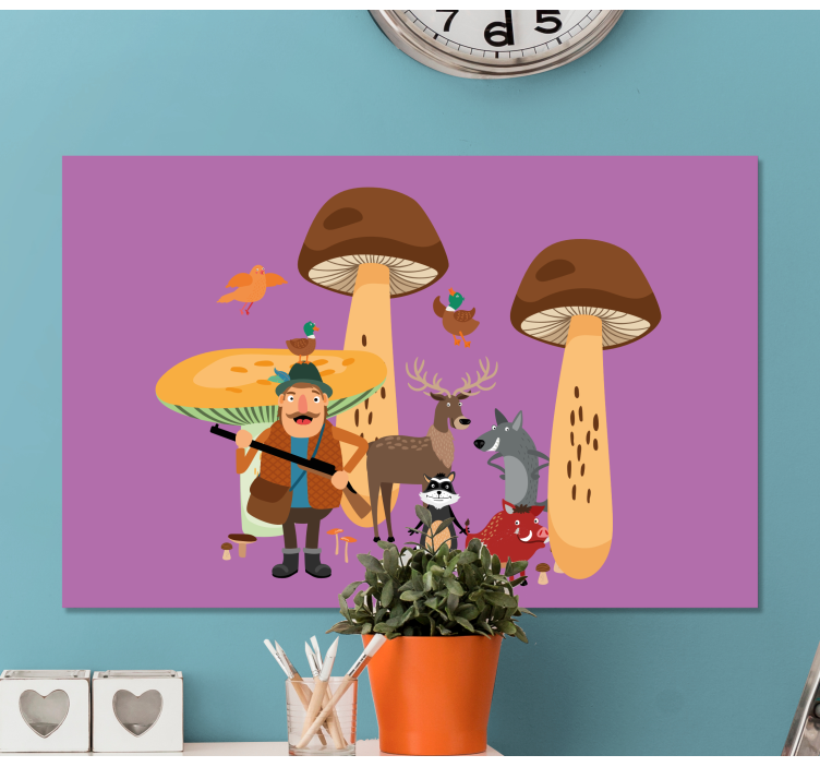 Quadro animais equipe da aventura na floresta - TenStickers