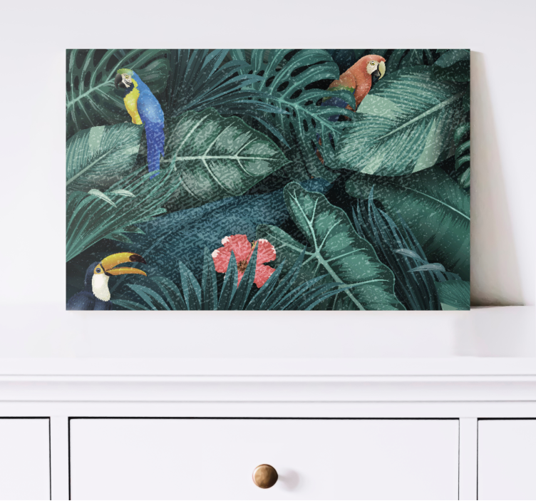 Quadro animais paraíso das aves tropicais - TenStickers
