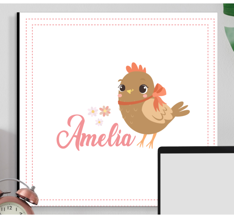 Quadro animais personagem de pássaro fofo - TenStickers