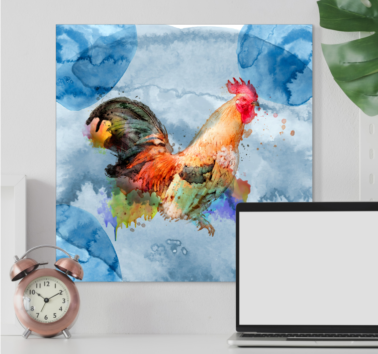 Quadro animais salpicos de galo - TenStickers