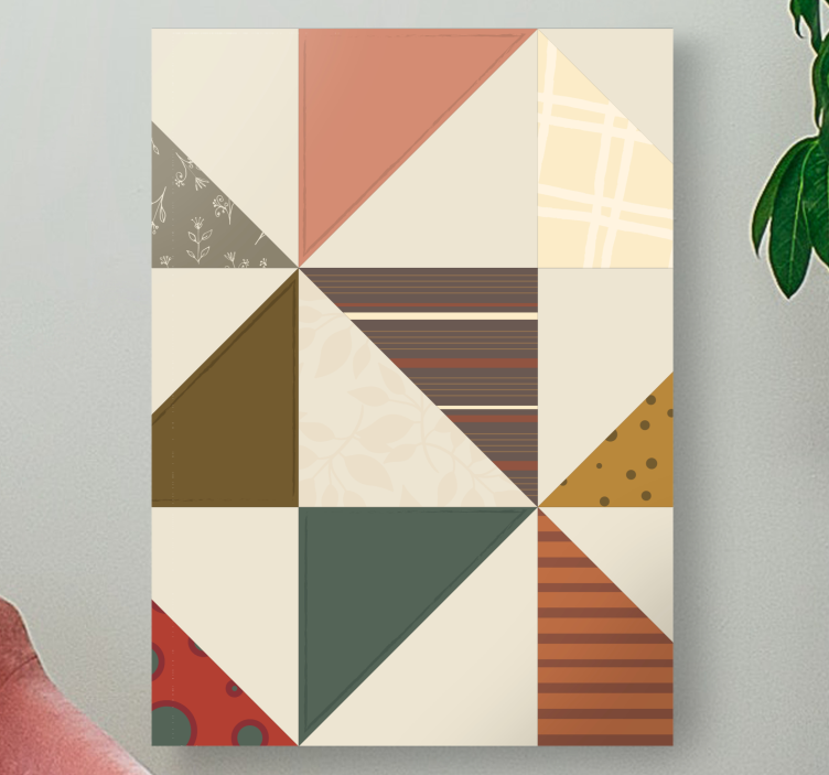 Quadro buda mosaico com padrão geométrico - TenStickers