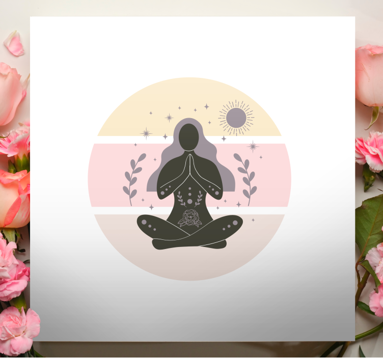 Quadro buda posição de meditação - TenStickers