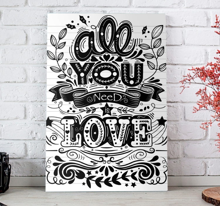 Quadro frase motivacional Frase de amor - TenStickers