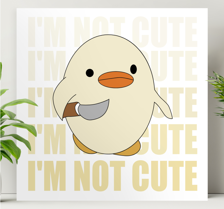 Quadro com gatos personagem pato fofo - TenStickers