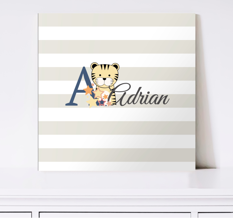 Quadro com gatos personagem tigre adrian - TenStickers