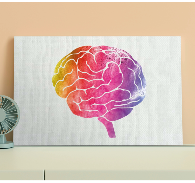 Quadro com letras arte cerebral colorida - TenStickers