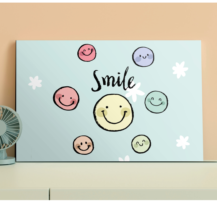 Quadro com letras coleção rosto sorridente - TenStickers