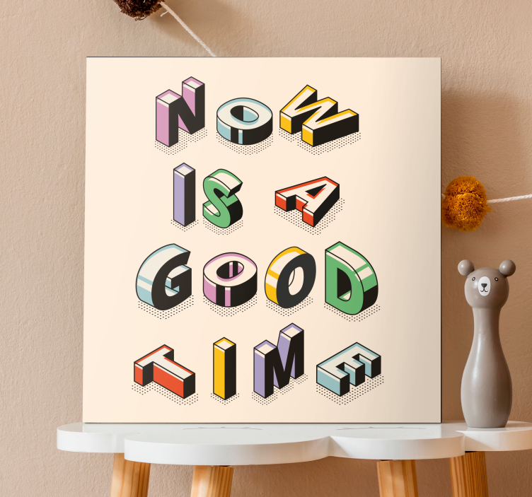 Quadro com letras de arte com texto motivacional - TenStickers