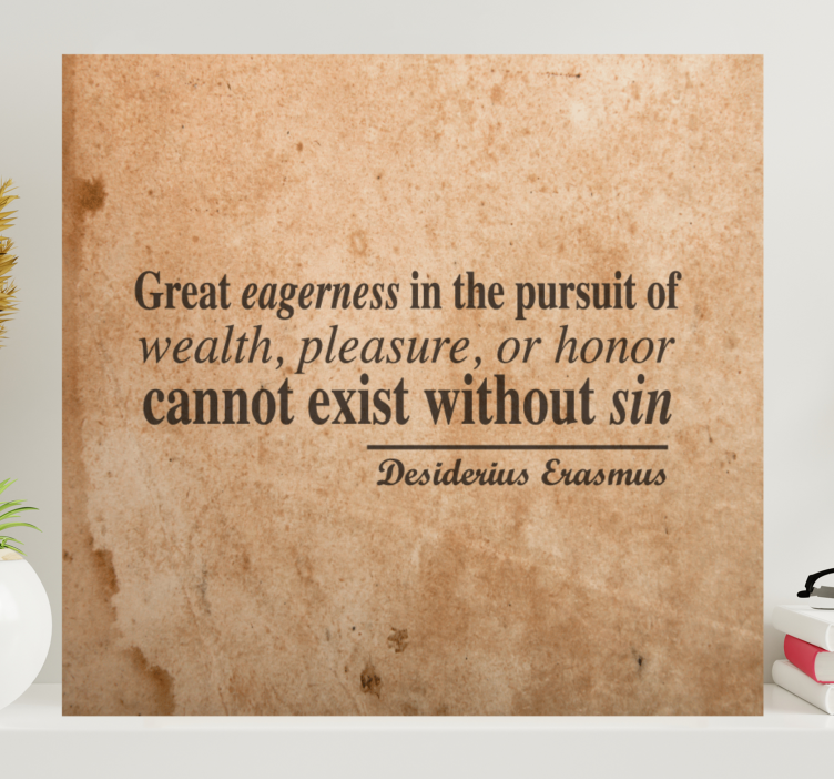 Quadro com letras desejo e riqueza - TenStickers