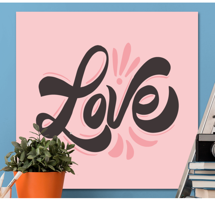 Quadro com letras expressão de amor - TenStickers