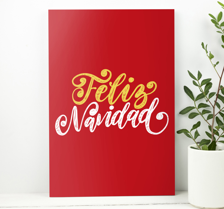 Quadro com letras feliz natal mensagem - TenStickers