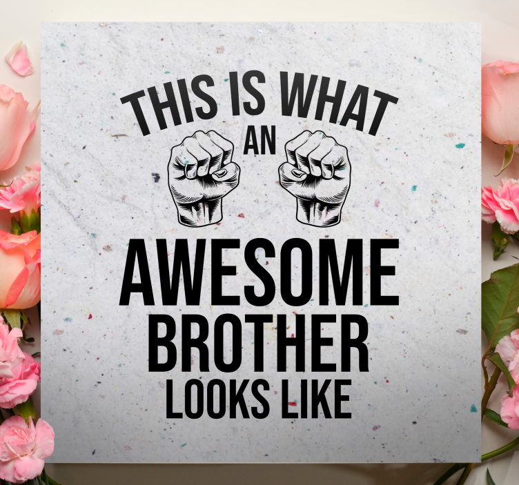 Quadro com letras frases incríveis para irmão - TenStickers