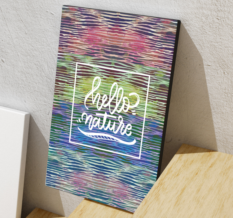 Quadro com letras olá natureza - TenStickers