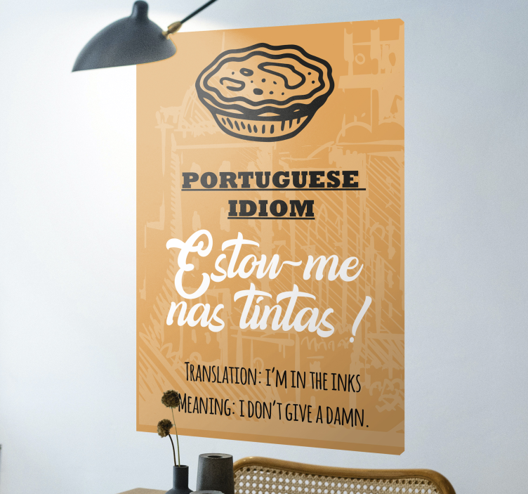Quadro frase Português dizendo que a tradução não importa - TenStickers