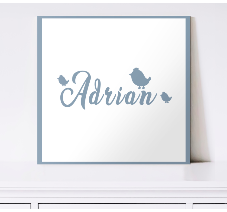 Quadro com o abecedário arte personalizada com nome - TenStickers