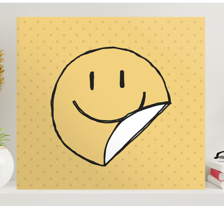 Quadro com o abecedário e emoticon de sorriso - TenStickers