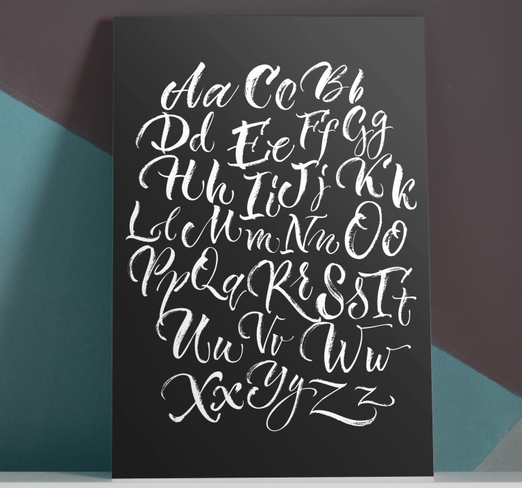 Quadro com o abecedário exibição de letras elegantes - TenStickers