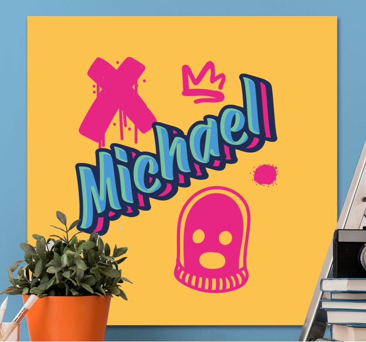 Quadro com o abecedário expressão em letras negras - TenStickers