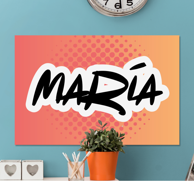 Quadro com o abecedário arte de nome personalizado - TenStickers