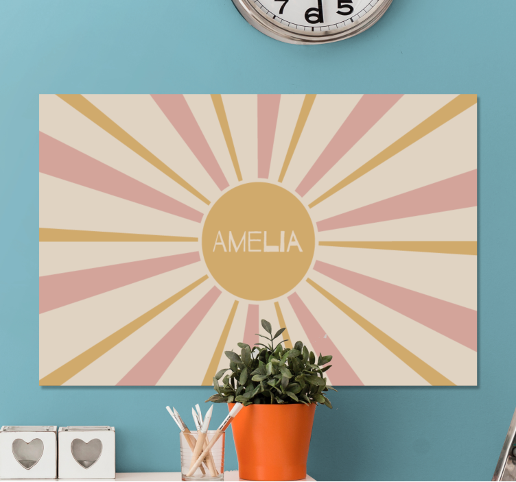 Quadro com o abecedário design de amélia sunburst - TenStickers