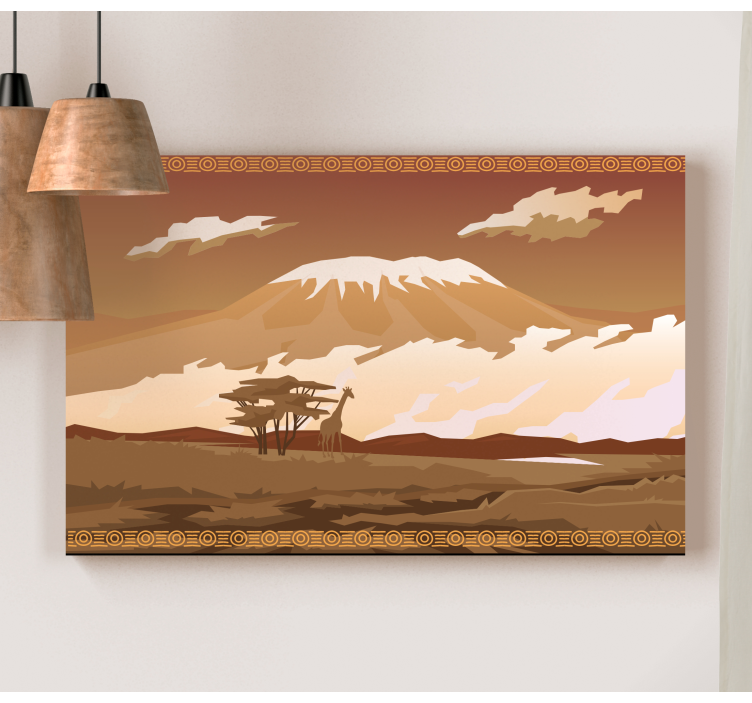 Quadro de paisage Paisagem kilimanjaro marrom - TenStickers