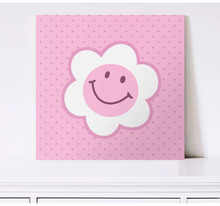 Quadro com veados e rosto de flor sorridente - TenStickers