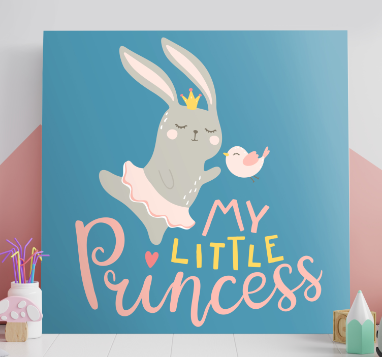 Quadro com veados princesa coelha fofa - TenStickers