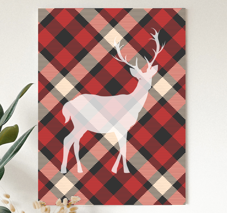 Quadro com veados silhueta de cervo estilizada - TenStickers