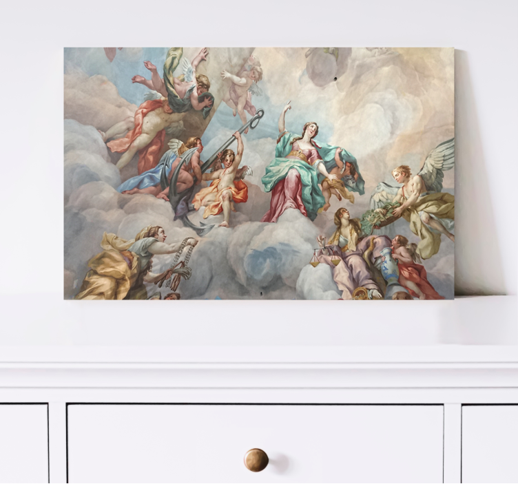 Quadro de arte cena de nuvens míticas - TenStickers