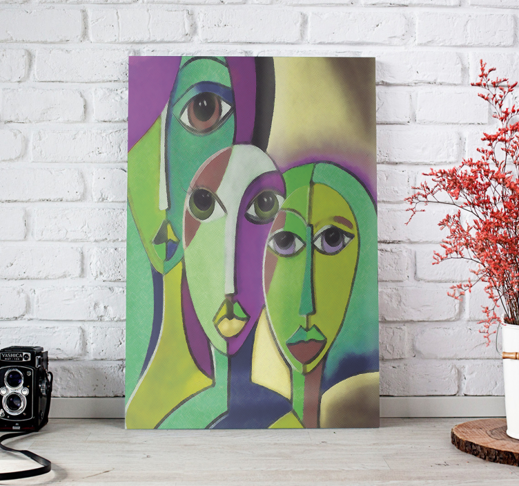 Quadro de arte composição de faces abstratas - TenStickers
