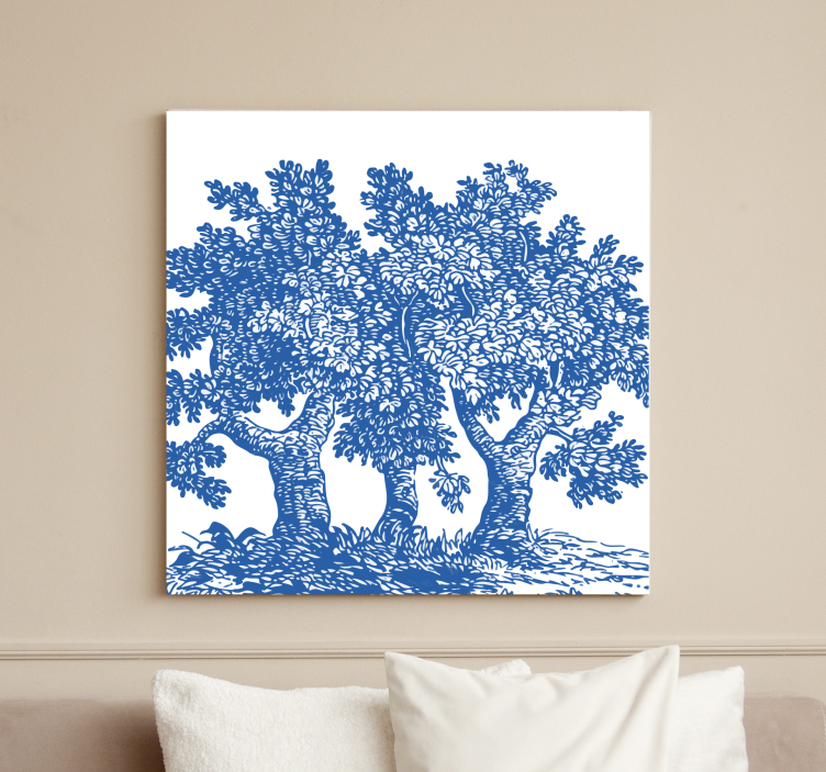 Quadro de árvores três Árvores folhosas - TenStickers