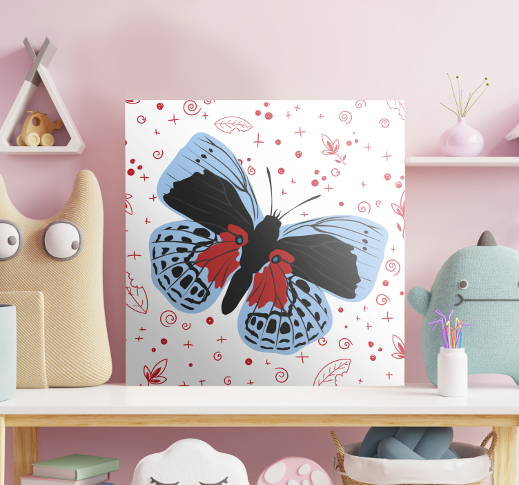 Quadro de borboletas design de borboleta brilhante - TenStickers