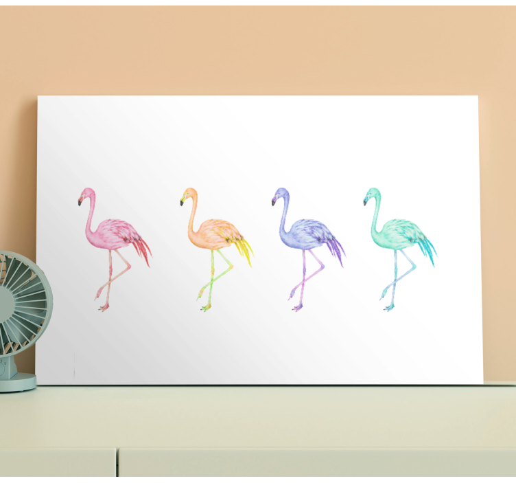 Quadro de cães coleção diversificada de flamingos - TenStickers