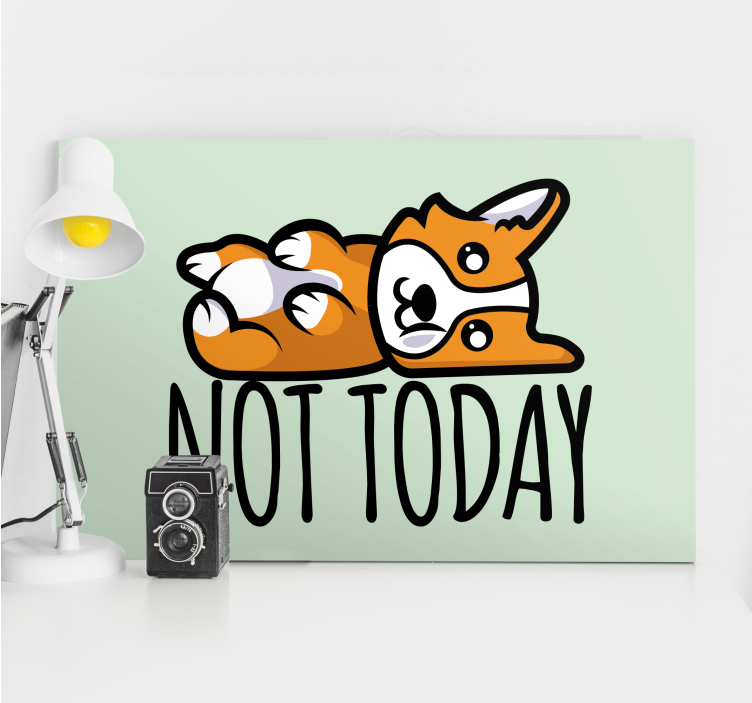 Quadro de cães corgi deitado - TenStickers