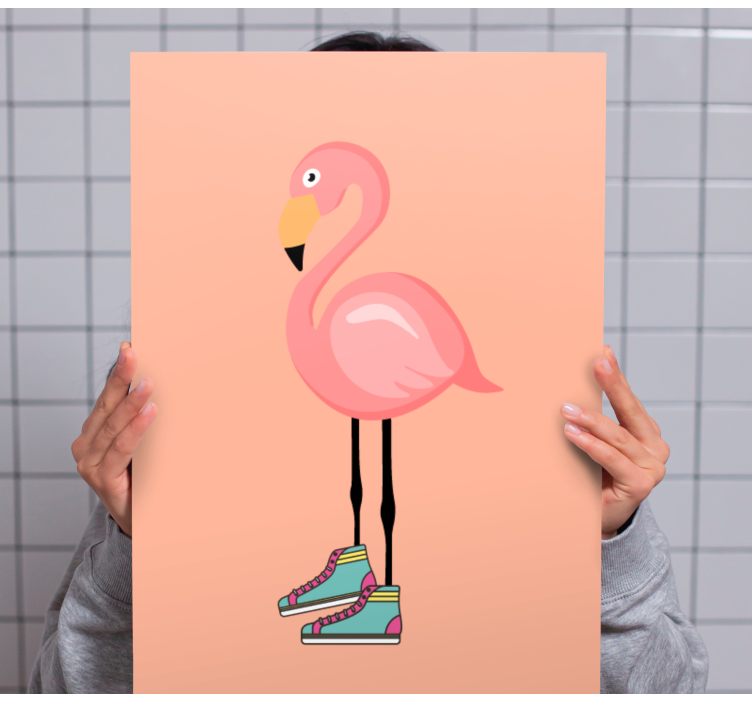 Quadro de cães patinador flamingo estiloso - TenStickers