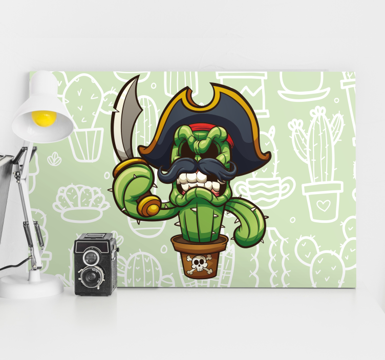 Quadro de cães personagem pirata cacto - TenStickers