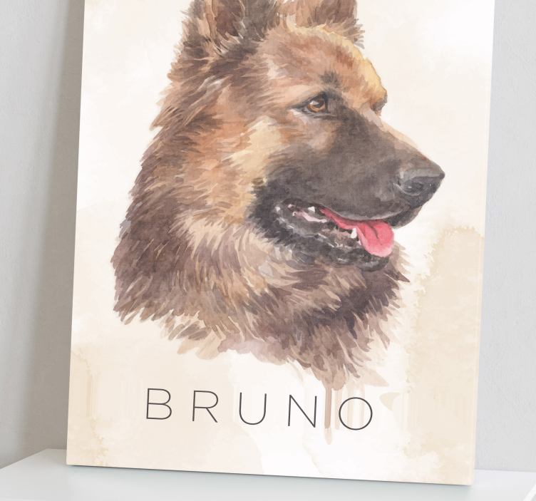 Quadro de cães retrato de pastor alemão - TenStickers