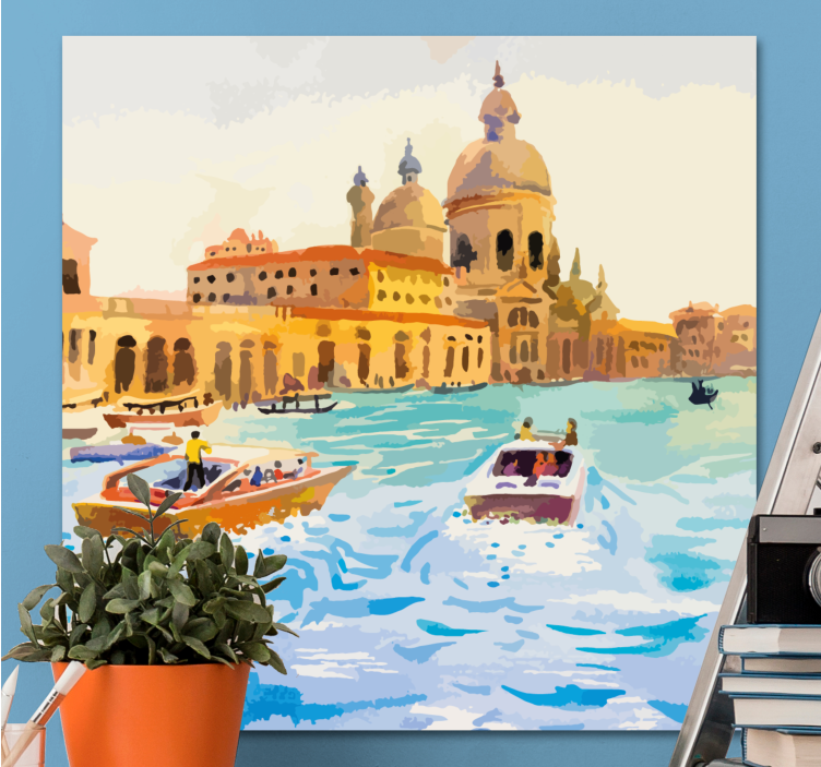 Quadro de cidade exploração dos canais de veneza - TenStickers