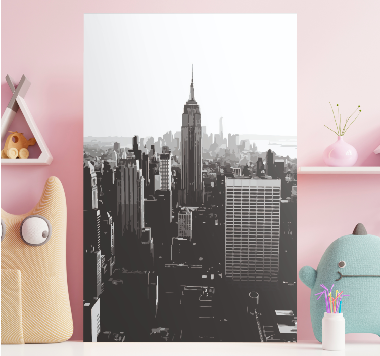 Quadro de cidade perspectiva do empire state - TenStickers