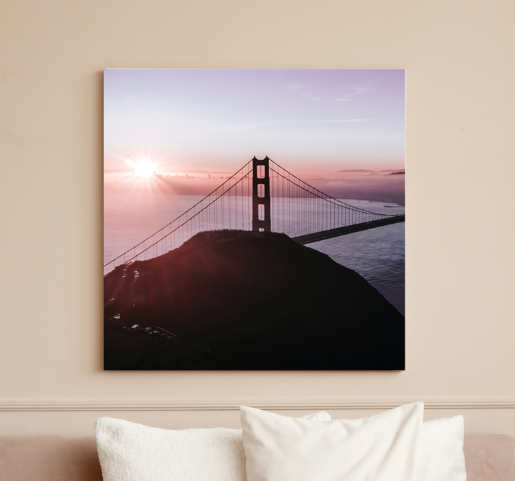 Quadro de cidade ponte golden gate - TenStickers