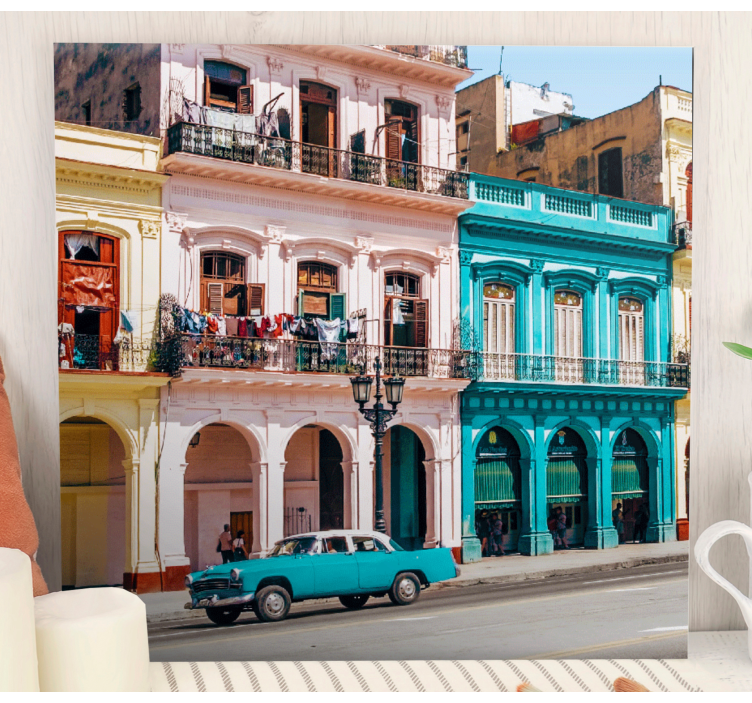 Quadro de cidade ruas coloridas de havana - TenStickers