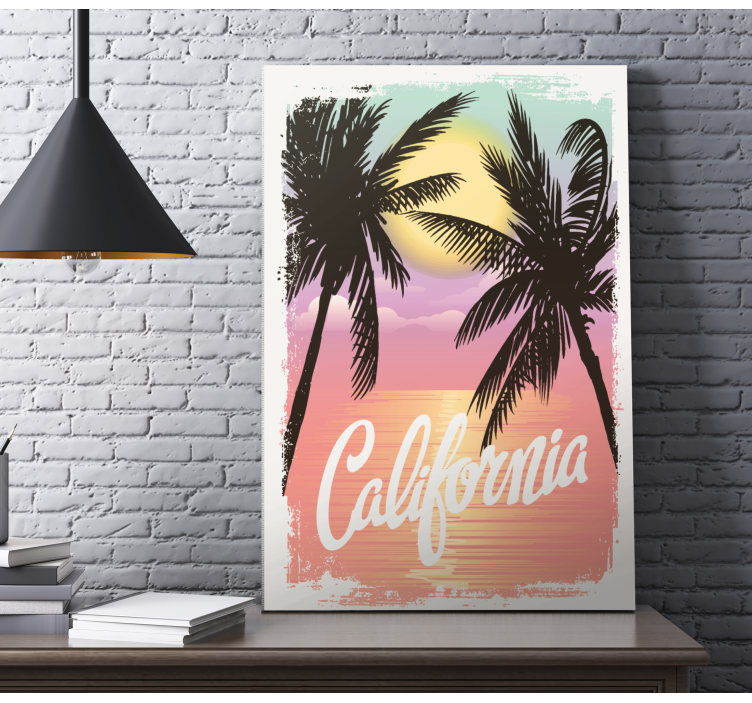 Quadro de cidade vibes do pôr do sol californiano - TenStickers