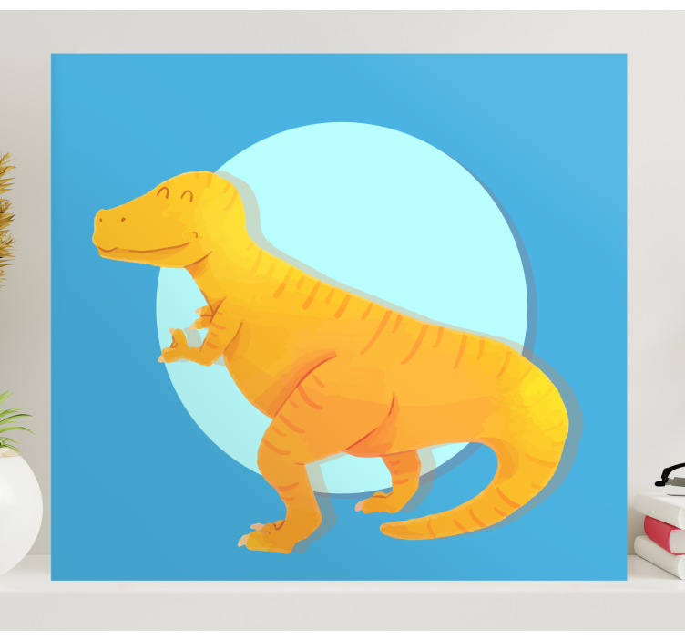 Quadro de dinossauro t-rex alegre - TenStickers