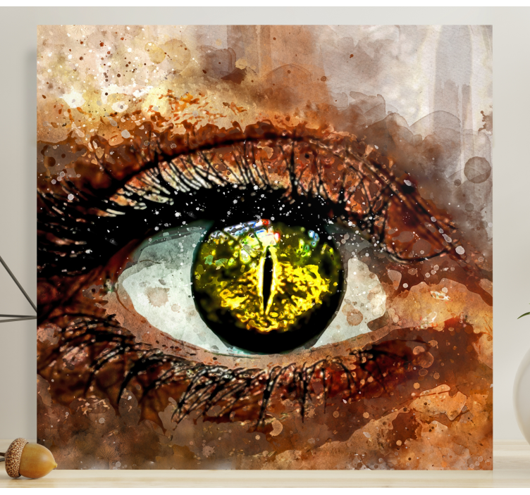 Quadro de elefantes captura do olho místico - TenStickers