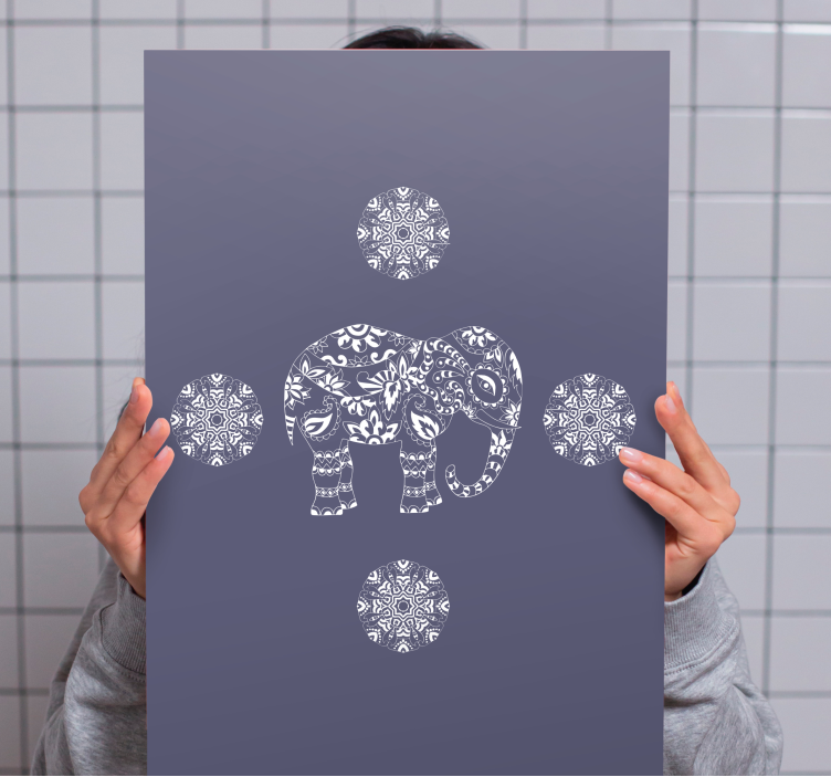 Quadro de elefantes com motivo decorativo de elefantes - TenStickers