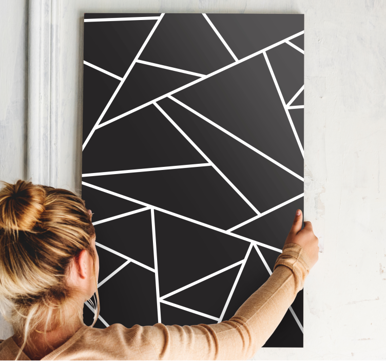 Quadro de figuras geométricas arranjo angular abstrato - TenStickers