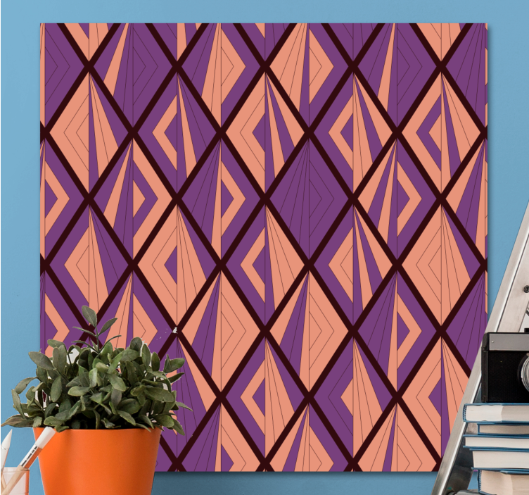 Quadro de figuras geométricas com motivo de diamante - TenStickers